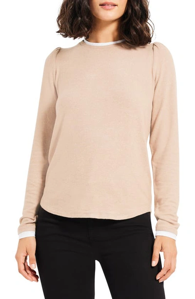 Nzt By Nic+zoe Sweet Dreams Faux Double Layer Top In Natural