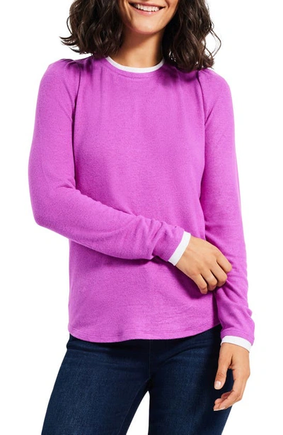 Nzt By Nic+zoe Sweet Dreams Faux Double Layer Top In Vivid Magenta