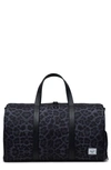 Herschel Supply Co Novel Recycled Nylon Duffle Bag In Digi Leopard Black