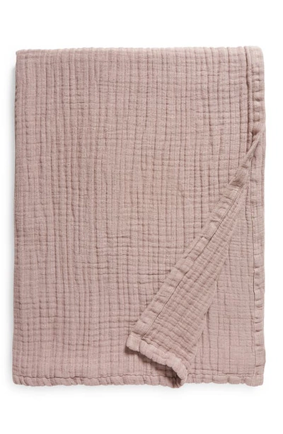 Parachute Cloud Cotton & Linen Gauze Throw Blanket In Clover
