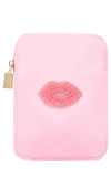 Bloc Bags Mini Kiss Cosmetic Bag In Baby Pink