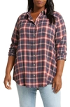 Navy Charcoal- Red Rowen Plaid