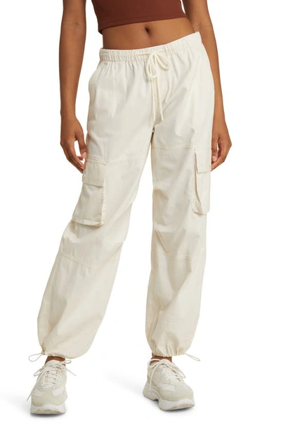 Bp. Elastic Cuff Cargo Trousers In White Whisper