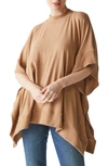 Michael Stars Steph Knit Poncho In Camel