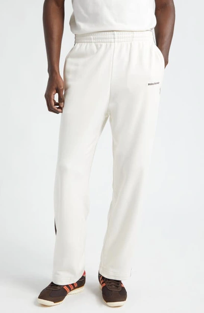 Y-3 Adidas X Wales Bonner X Wales Bonner 3-stripes Cotton & Recycled Polyester Track Pants In Chalk White