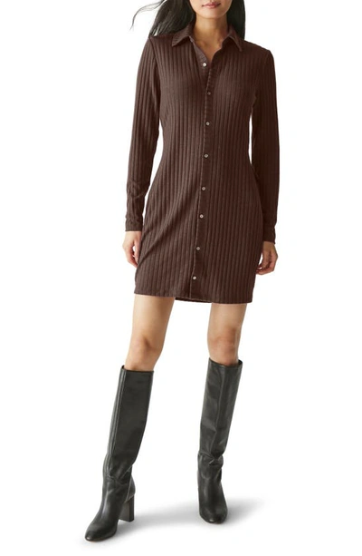 Michael Stars Kayla Long Sleeve Minidress In Java