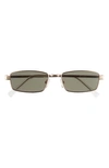 Le Specs Bizarro 56mm Rectangular Sunglasses In Bright Gold