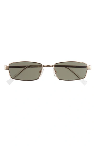 Le Specs Bizarro 56mm Rectangular Sunglasses In Bright Gold / Clear