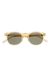 Le Specs Club Royale 48mm Round Sunglasses In Butterscotch