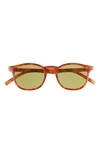 Le Specs Club Royale 48mm Round Sunglasses In Vintage Tort