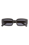 Le Specs Dynamite 52mm Rectangular Sunglasses In Matte Black