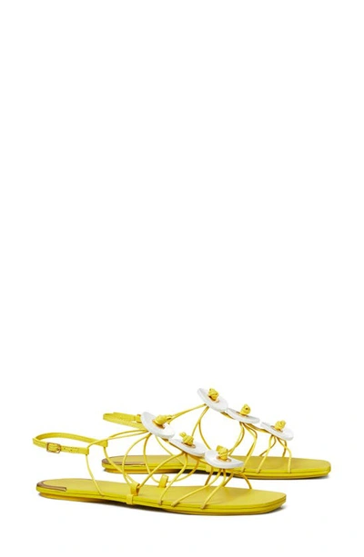 Tory Burch Knotted Slide Sandal In Summer Yuzu