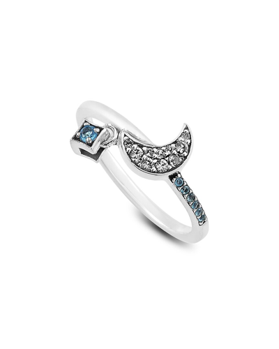 Samuel B. Silver Gemstone Moon Ring