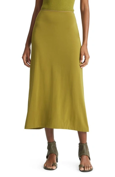 Vince Pull-on Midi Skirt In Green