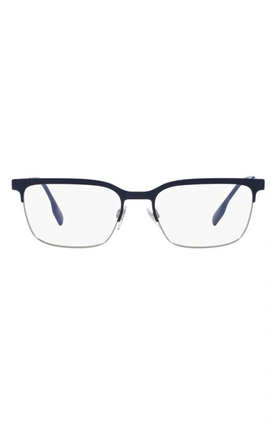 Burberry Douglas 56mm Square Optical Glasses In Dark Blue