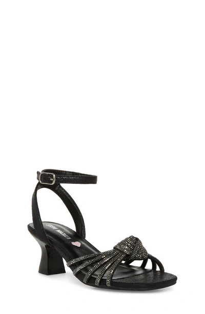 Steve Madden Kids' Jlucia Rhinestone Strappy Sandal In Black