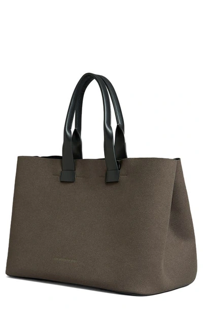 Troubadour Featherweight Waterproof Canvas Tote In Khaki