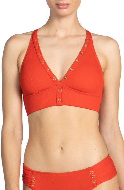 Robin Piccone Amy Halter Bikini Top In Marmalade