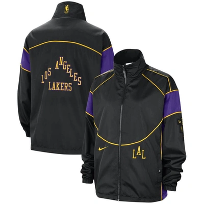 Nike Los Angeles Lakers Swoosh Fly 2023/24 City Edition  Women's Nba Jacket In Black