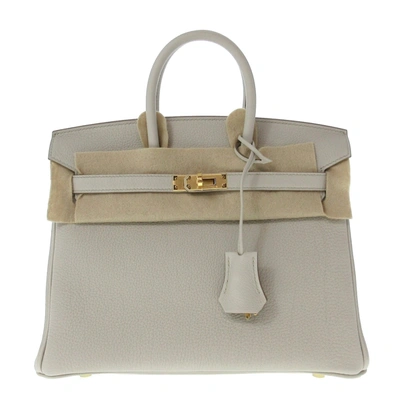 Hermes Hermès Kelly 25 Beige Leather Handbag ()
