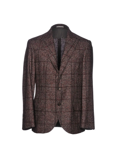 Brunello Cucinelli Suit Jackets In Maroon