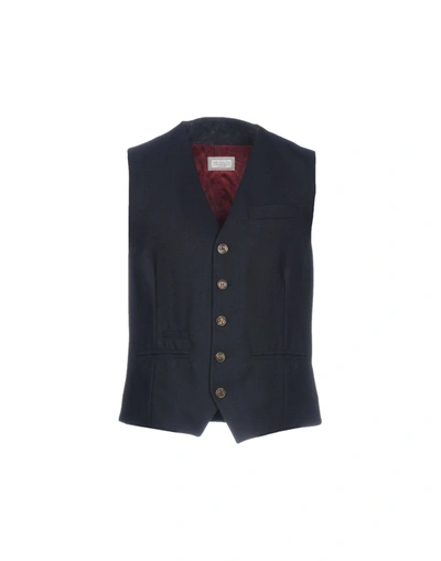 Brunello Cucinelli Suit Vest In Dark Blue