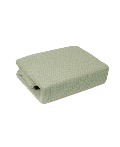 Lintex Marquis 100% Cotton Twin Blanket In Sage