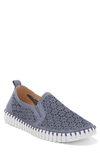 Ilse Jacobsen Tulip Laser-cut Slip-on Sneaker In Grey Blue