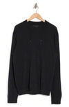Robert Barakett Harmin Mock Neck Wool Pullover Sweater In Charcoal