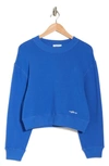 Rag & Bone Cotton Blend French Terry Sweatshirt In Blue