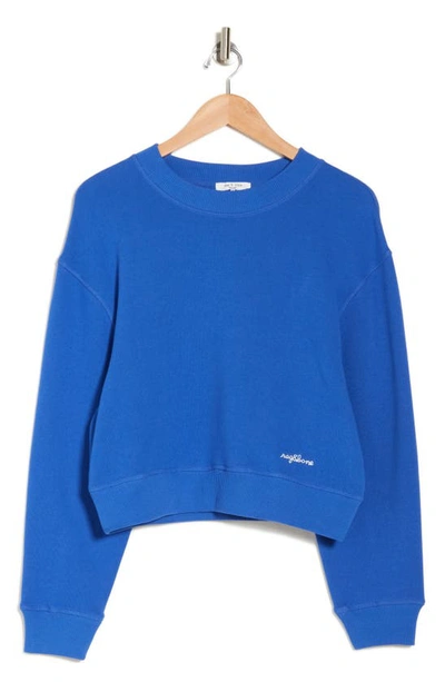 Rag & Bone Cotton Blend French Terry Sweatshirt In Blue