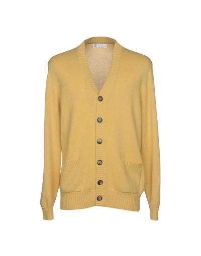 Brunello Cucinelli Cardigan In Yellow