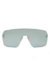 Fendi The  First Shield Sunglasses In Silver