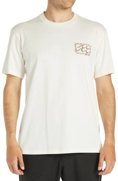 Billabong Traces Organic Cotton Graphic T-shirt In Off White