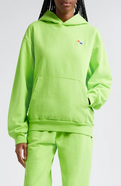 Melody Ehsani Heavy Fleece Hoodie In Acid Lime