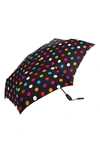 Shedrain 43 Polka Dot Auto Open Compact Umbrella In Pop Dot