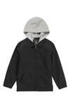 Volcom Kids' Korman Hooded Work Jacket In Black