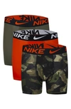 Nike Kids' Assorted 3-pack Micro Essentials Boxer Briefs In Camo