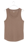 Madewell Whisper Cotton Tank In Light Umber