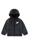 Nike Babies' Fleece Lined Windbreaker Jacket In Anthracite