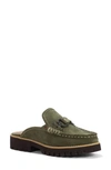 Donald Pliner Lug Sole Mule In Military Green