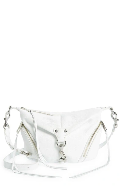 Rebecca Minkoff Small Julian Leather Crossbody In Optic White