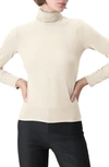 Oroblu Perfect Line Modal & Cashmere Blend Turtleneck Top In Ivory