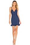 About Us Marin Ruffle Bandage Mini Dress In Navy