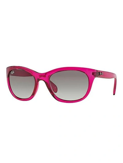 Ray Ban 56mm Oversized Cat Eye Sunglasses In Hot Pink