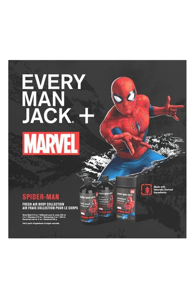 Every Man Jack X Marvel Spiderman Body Care Set $35 Value In White