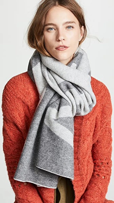 Acne Studios Toronty Logo Scarf In Grey