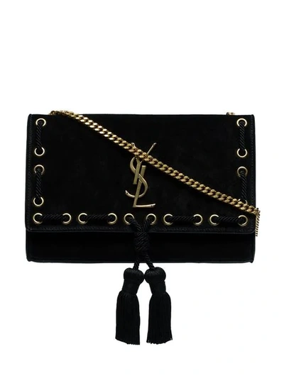 Saint Laurent Black Kate Medium Suede Leather Shoulder Bag