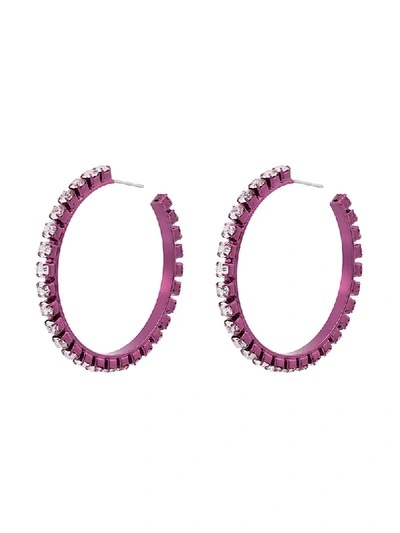 Area Pink Dorinda Crystal Hoop Earrings