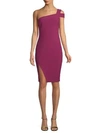 Likely Packard One-shoulder Dress In Raspberry